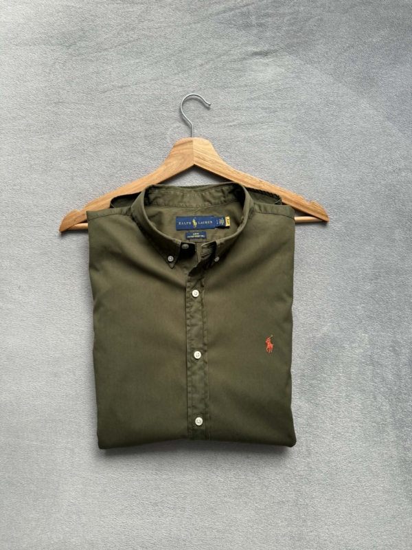 Polo Ralph Lauren – Koszula Slim Fit Featherweight Twill – Kolor Olive/Oliwkowy rozmiar L Slim Fit