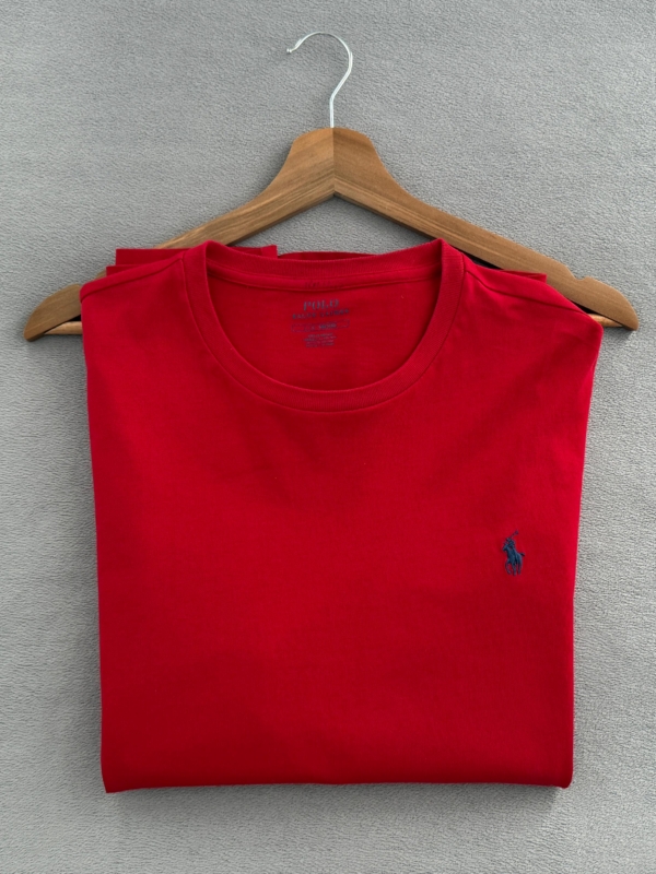 Klasyczny czerwony longsleeve | koszulka z długim rękawem Polo Ralph Lauren L 100% bawełna