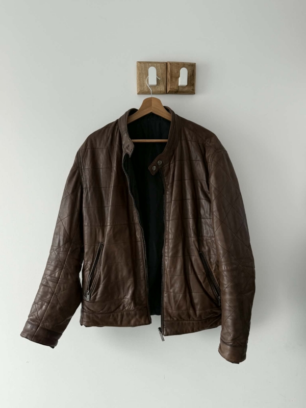 Massimo Dutti | Dwustronna Kurtka Skórzana 2w1 | 100% Skóra Owcza rozmiar XL